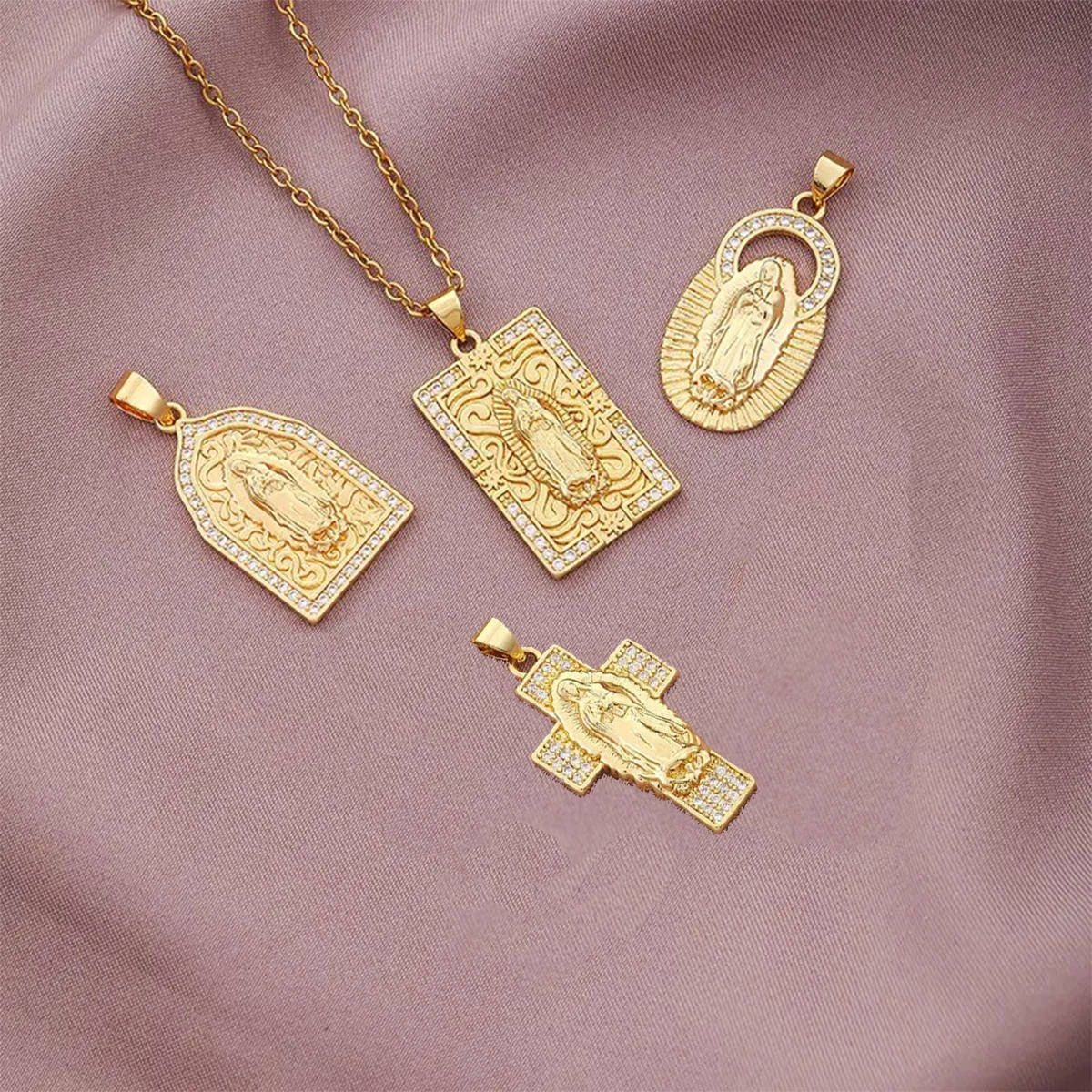 Κολιέ με Ζιργκόν Παναγία Προσευχόμενη